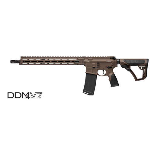 DANIEL DEFENSE DDM4 V7 556 NATO 16 30rd SemiAuto AR15 Rifle  MLOK  Brown