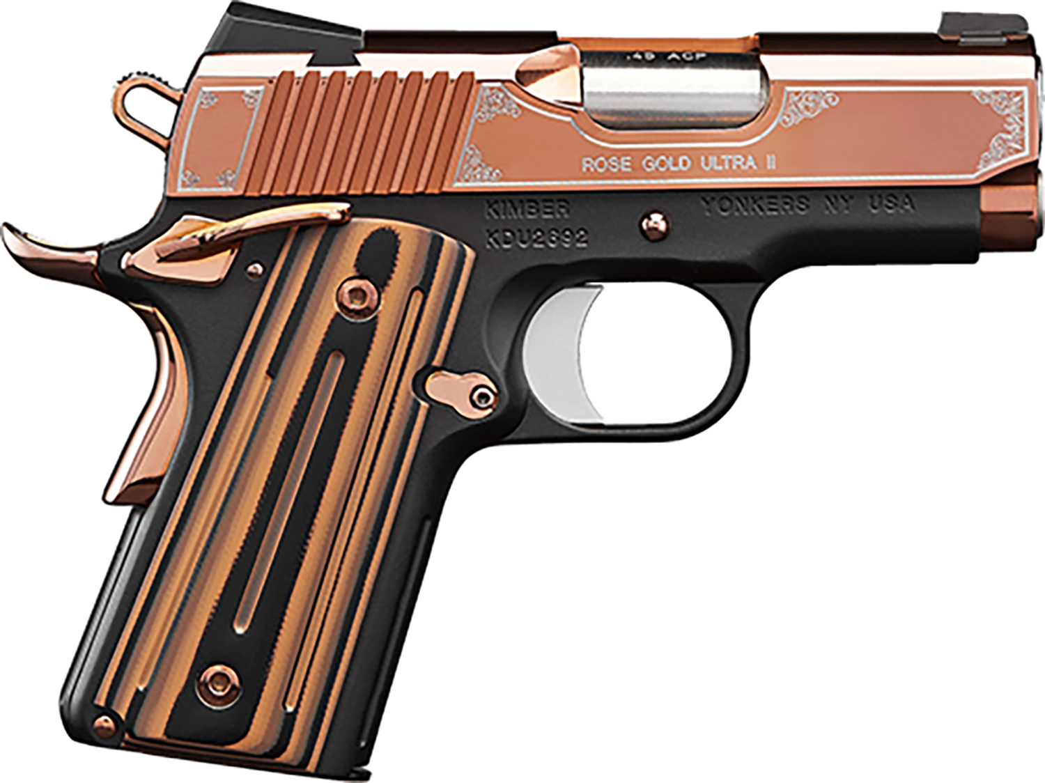 KIMBER Rose Gold Ultra II 1911 9mm 3" 8rd Pistol - Rose Gold PVD w/ G10 Grips
