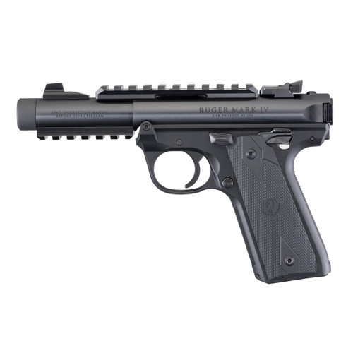 RUGER Mark IV 2245 Tactical 22 LR 44 10rd Pistol w Threaded Barrel  Black