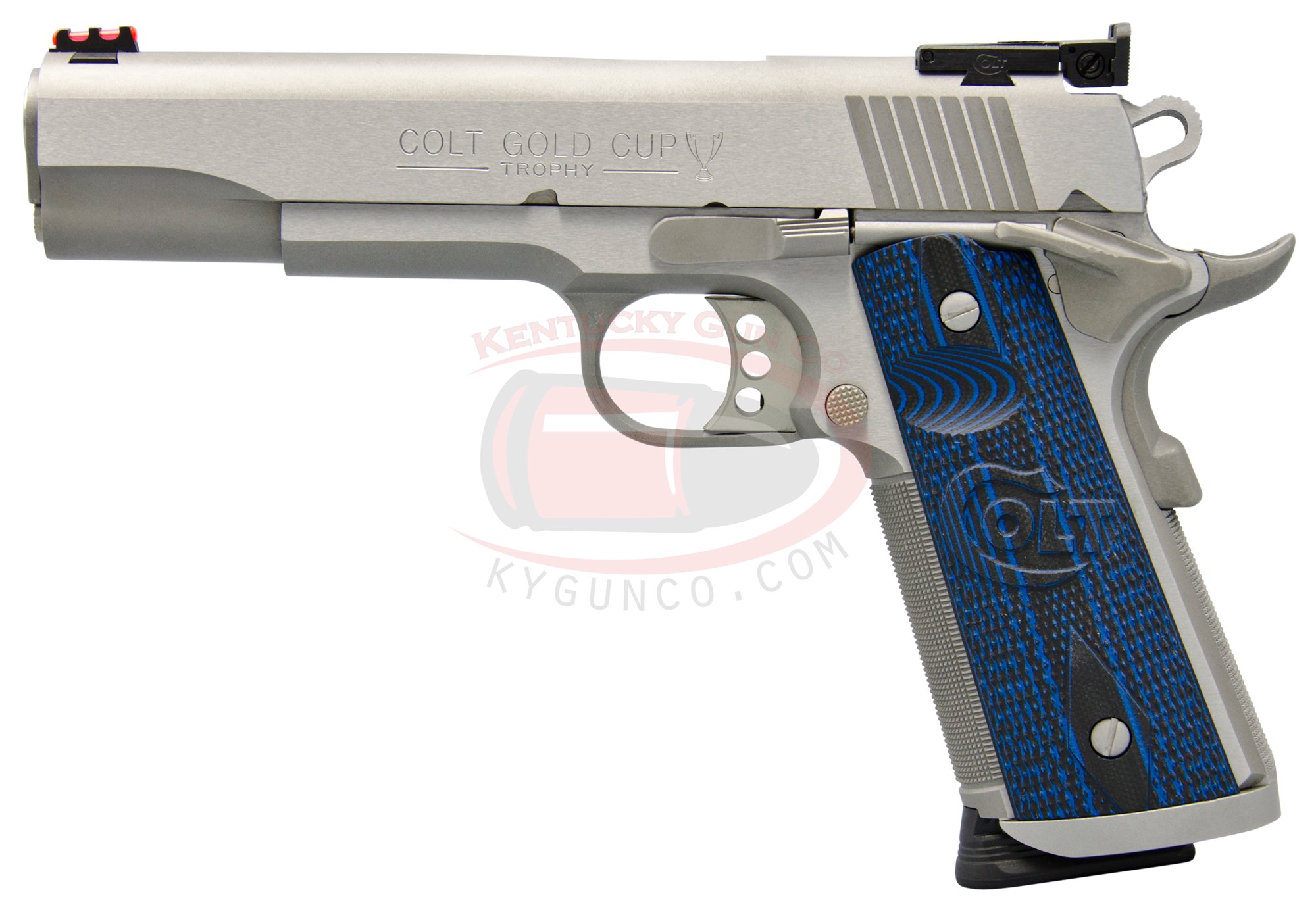 COLT Gold Cup Trophy 9mm 5" Stainless 9rd G10 Blue