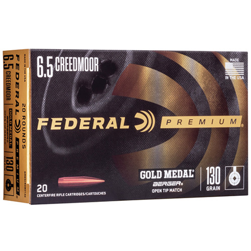 FEDERAL AMMO 6.5 Creedmoor 130Gr Berger Hybrid VLD GM LR 20rd