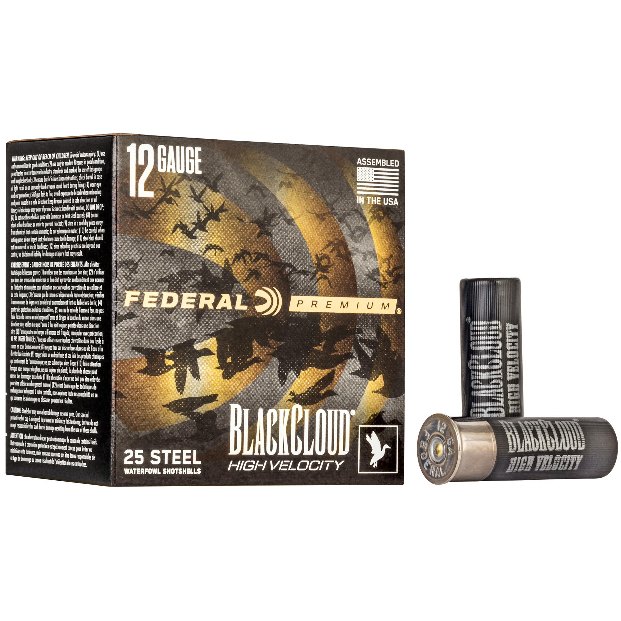 Federal FEDERAL AMMO 12Ga Black Cloud Wtrfwl 3" 1-1/8oz BB HiVlcty 25rd