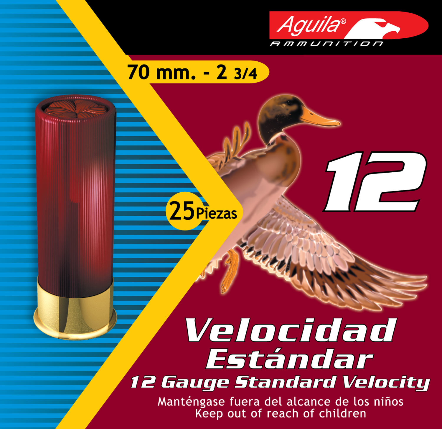 Aguila AGUILA AMMO 12Ga Standard Velocity 8 shot 2.75" 1-1/8 oz 25rd