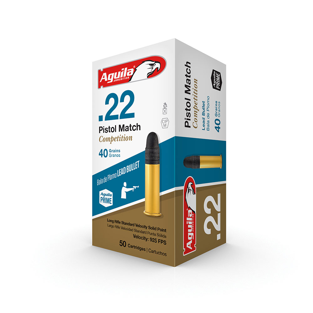 Aguila Aguila 1B222516 Match 22 LR 40 GR Lead Solid Point 50 Bx 100 Cs