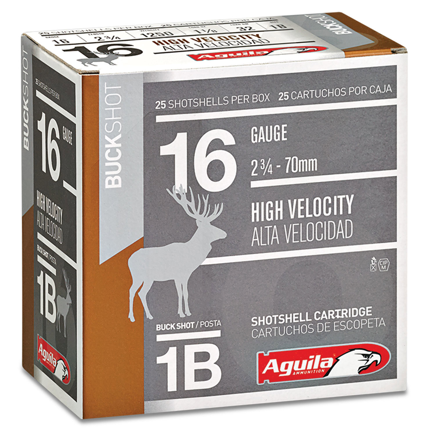 Aguila AGUILA AMMO 16Ga Field High Velocity 2.75" 1-1/8oz 1Buck 25rd