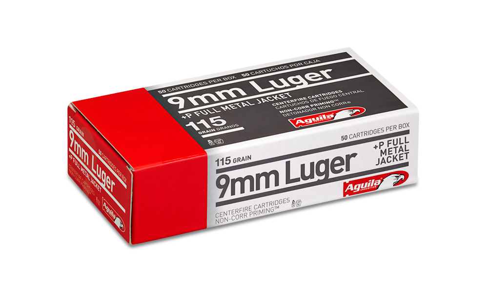 AGUILA AMMO 9mm Luger +P 115Gr FMJ 50rd