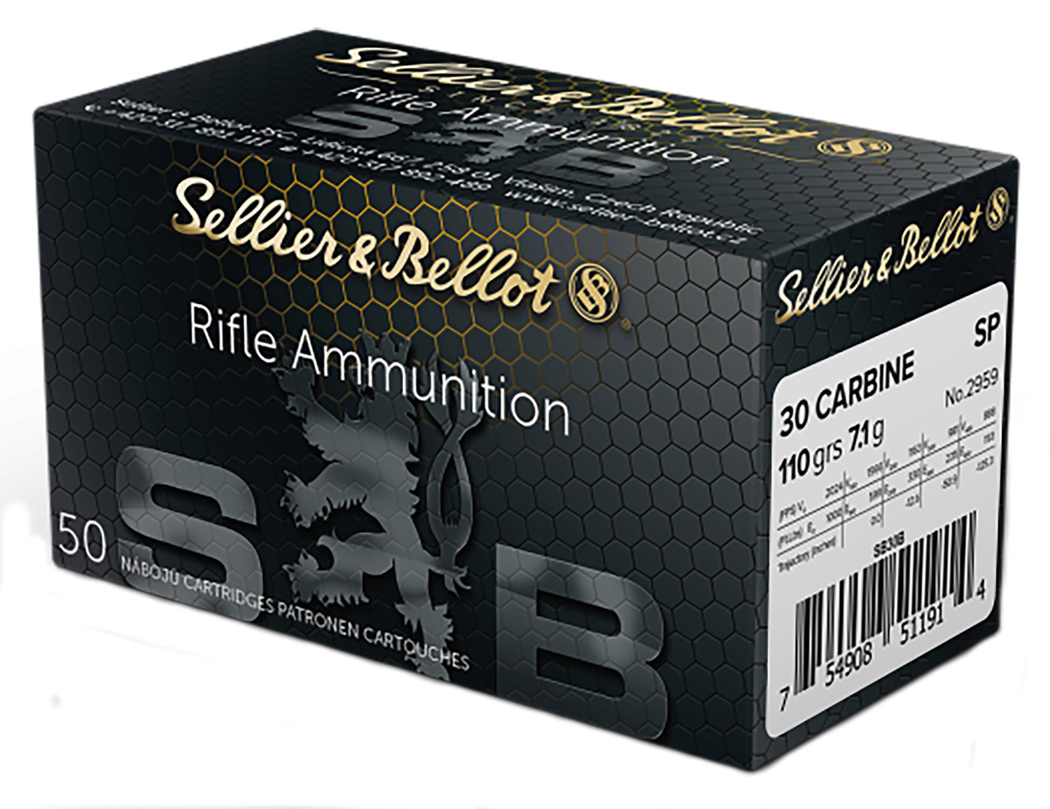 Sellier & Bellot SELLIER BELLOT 30 Carbine 110Gr 1814 FPS SP 50rd