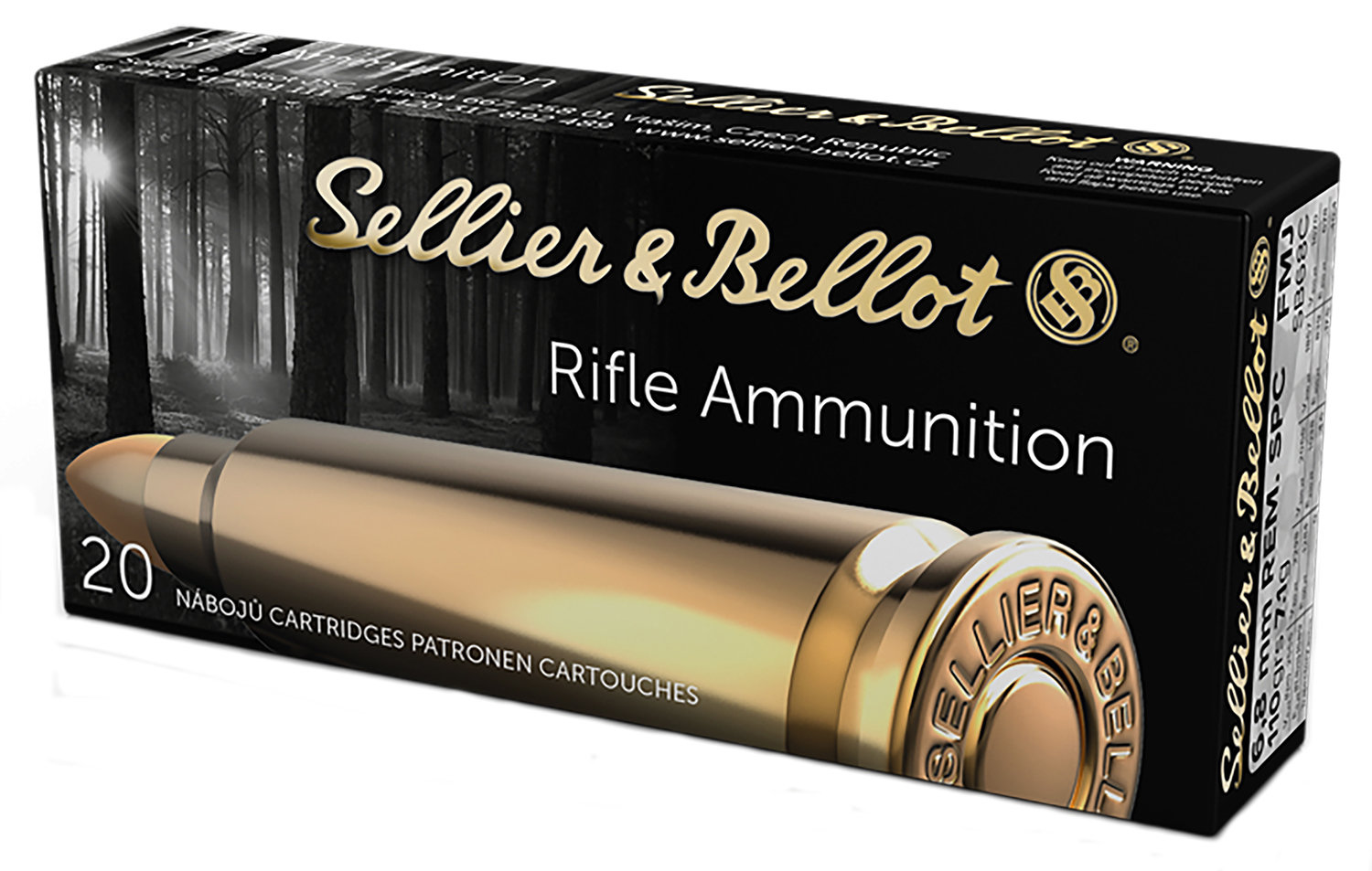 Sellier & Bellot SELLIER BELLOT 6.8mm Rem SPC 110Gr 2556 FPS FMJ 20rd