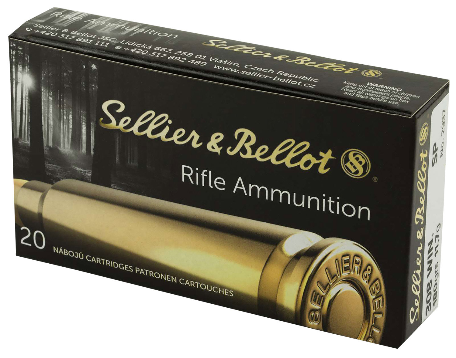 Sellier & Bellot SELLIER BELLOT 308 Win 180Gr 2454 FPS SP 20rd