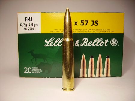 Sellier & Bellot 8X57MM JS MAUSER 196GR FMJ AMMO