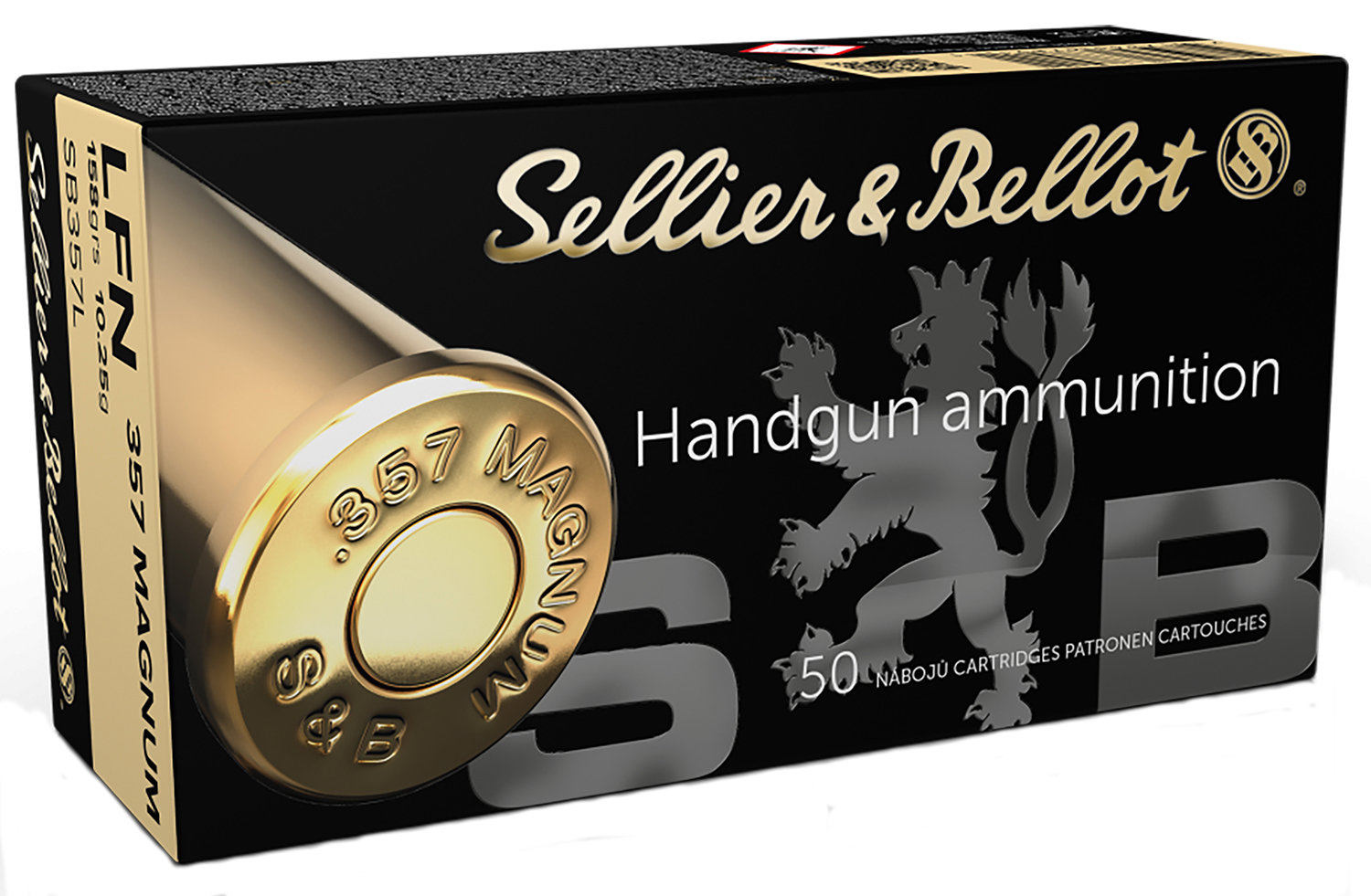 Sellier & Bellot Sellier Bellot AB357L Handgun 357 Mag 158 GR Lead Flat Nose Lfn 50 Bx 20 Cs