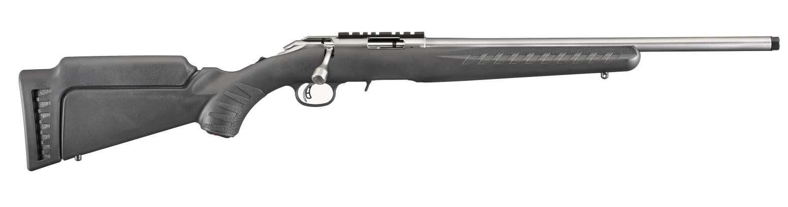 RUGER AMERICAN RIMFIRE 22 WMR 18" 9rd Bolt Rifle w/ Threaded Barrel - Black / Stainless