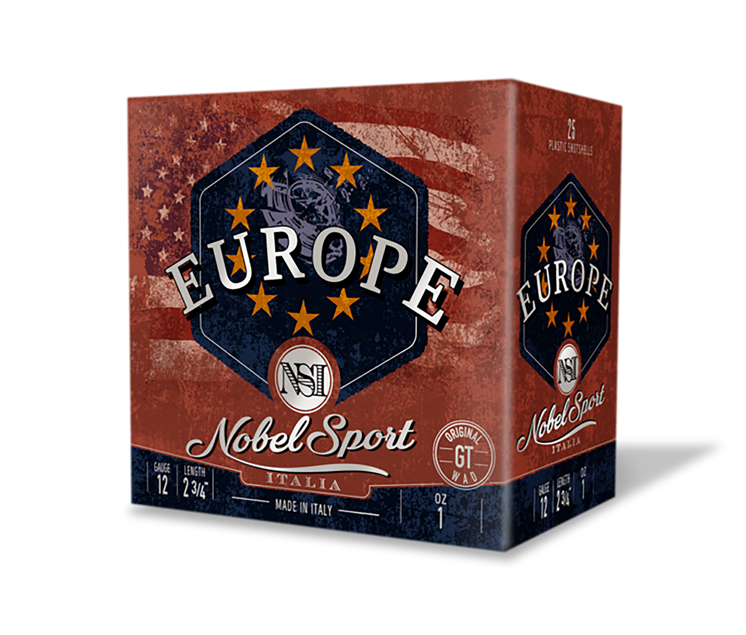 Nobel Sport Italia NOBEL AMMO 12Ga 2 3/4" Target Due 8Shot 1oz 25rd