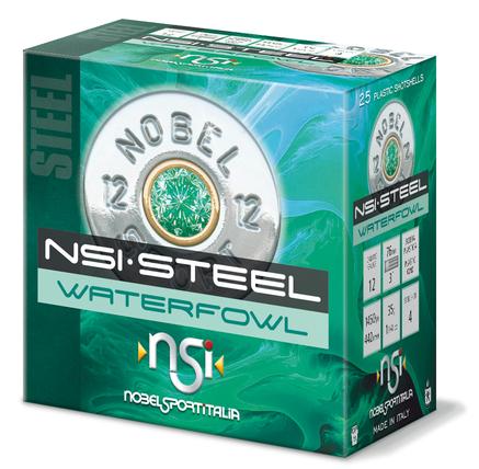 Nobel Sport Italia NOBEL AMMO 12Ga 3" Steel Waterfowl 3Shot 1-1/4oz 25rd