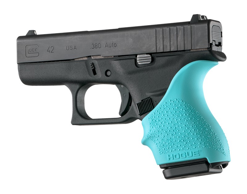 Hogue HOGUE HandAll Beavertail Grip Sleeve Glock 42, 43 Aqua