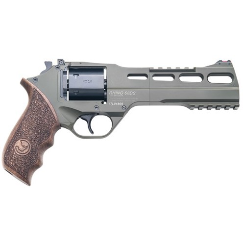 CHIAPPA FIREARMS Rhino 60DS Hunter 357 Mag  38 Special 6 6rd Revolver  OD GREEN  Walnut