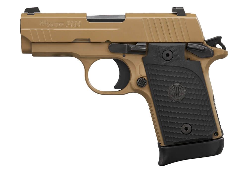 SIG SAUER P938 9mm 3" 7rd - Coyote Tan w/ Manual Safety