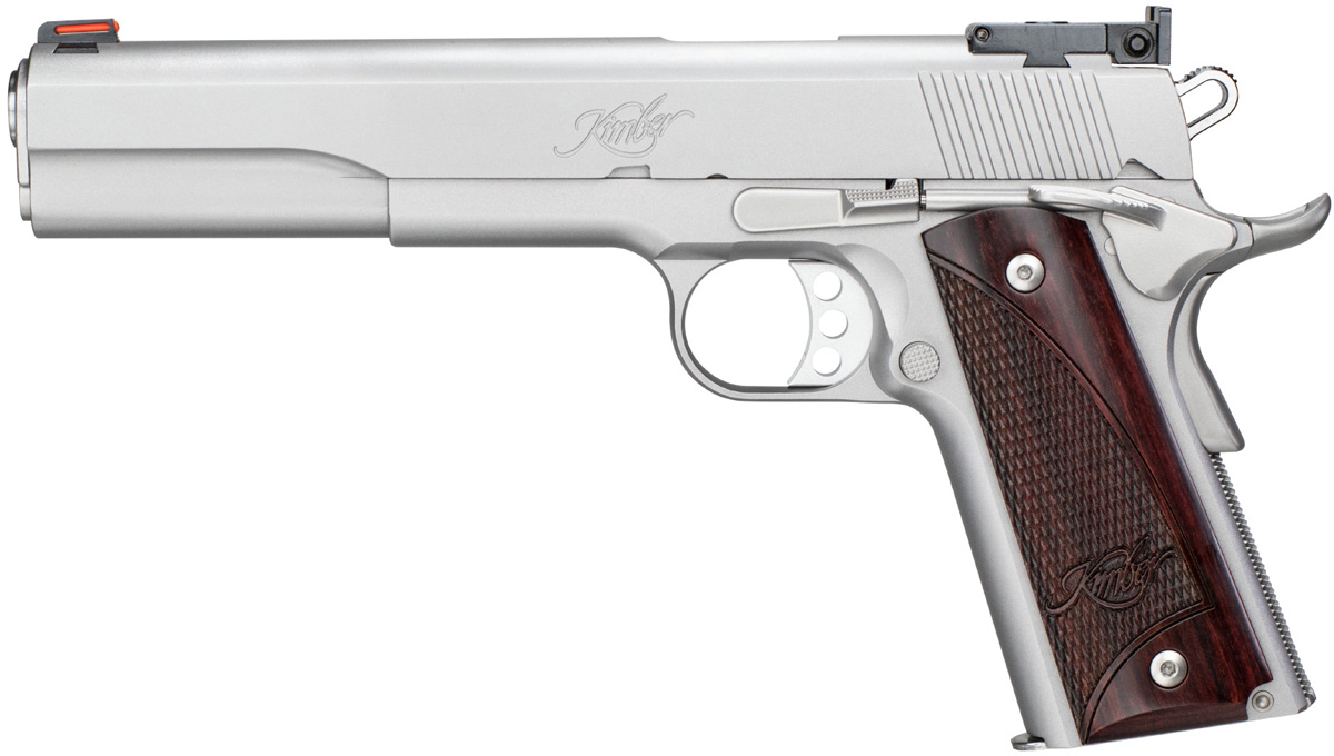 KIMBER Target Long Slide 1911 45 ACP 6" 7rd Pistol - Stainless w/ Rosewood Grips