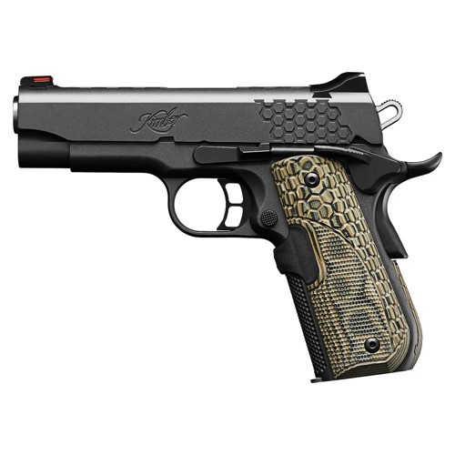 KIMBER KHX Pro 1911 9mm 4 9rd Pistol w Laser Grips  Black  Hogue G10