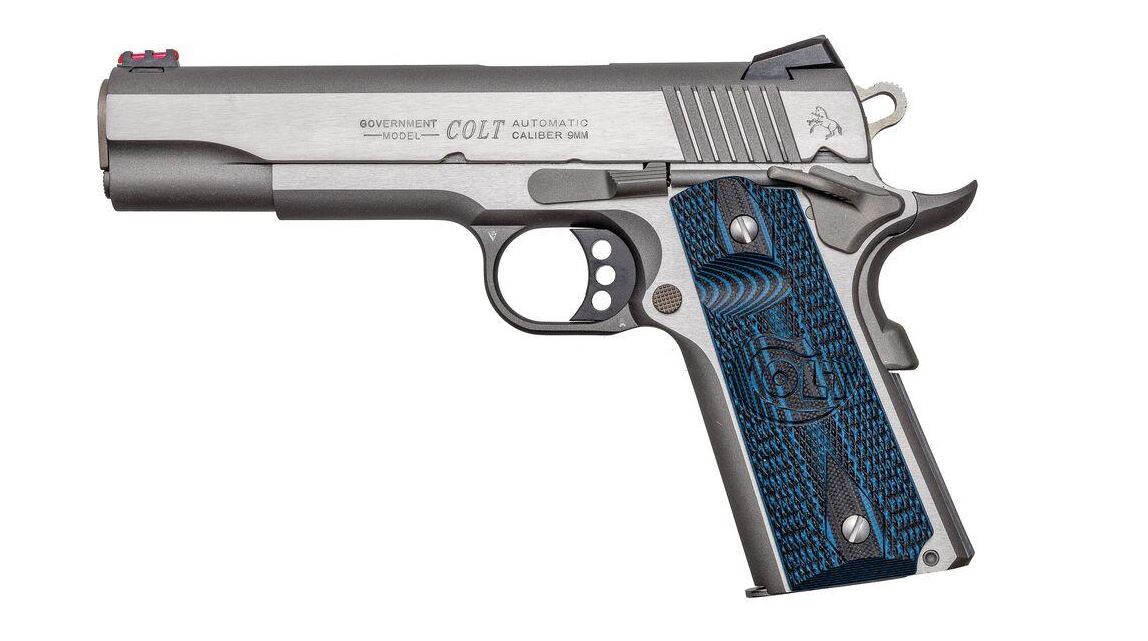 COLT Competition 1911 9mm 5" 9rd Pistol | Stainless w/ Blue G10 Grips
