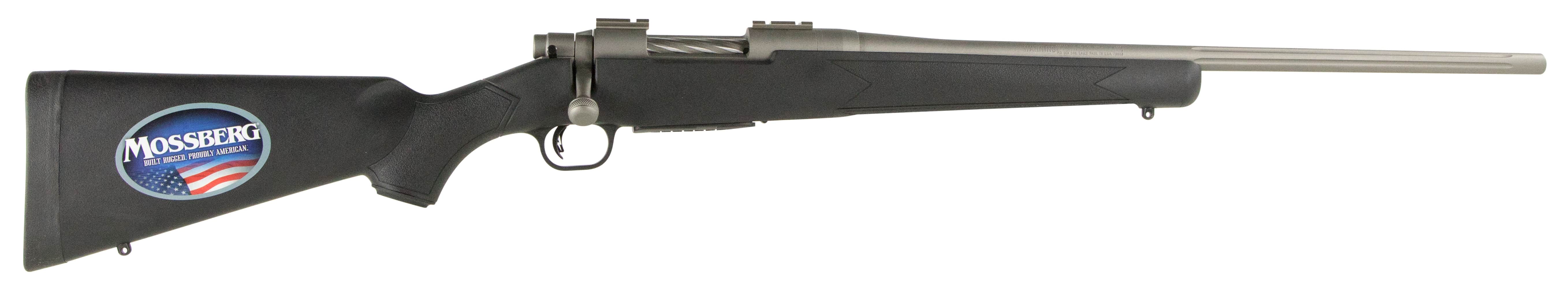 MOSSBERG Patriot 243 Win 22" 5rd Bolt Rifle w/ Fluted Barrel - Stainless / Black Synthetic