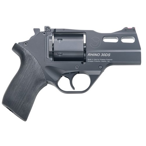 CHIAPPA FIREARMS Rhino 30DS 357 Mag 3 6rd Revolver w Fiber Optic Sights  Black  Rubber Grips