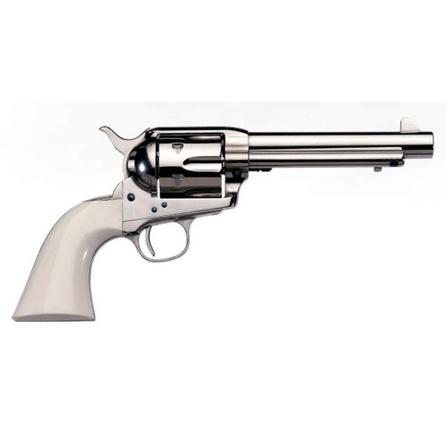UBERTI 1873 Cattleman Cody Desperado 45LC 55 6rd Revolver  Polished Nickel  Ivory Style Grips