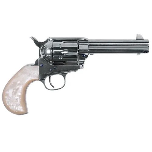 UBERTI 1873 Cattleman Doc Holliday 45 LC 475 6rd Revolver  Stainless  Pearl White
