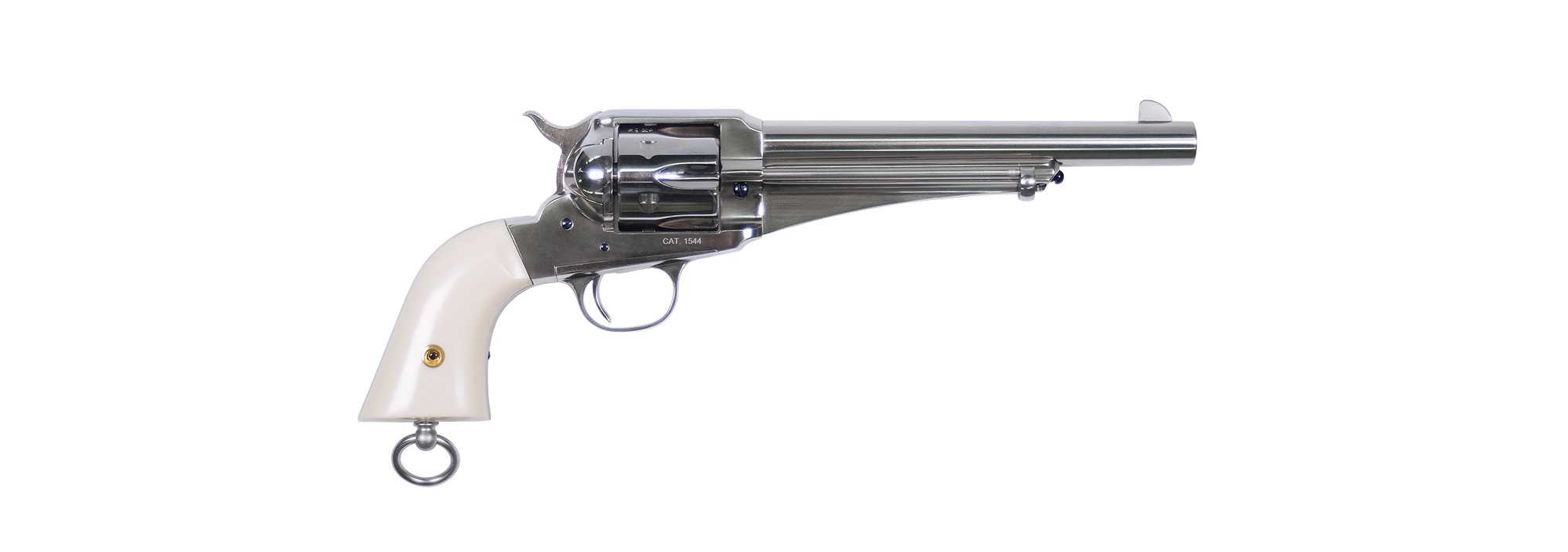 UBERTI 1875 Army Outlaw Frank James 45 LC 7.5" 6rd Revolver - Nickel | Ivory