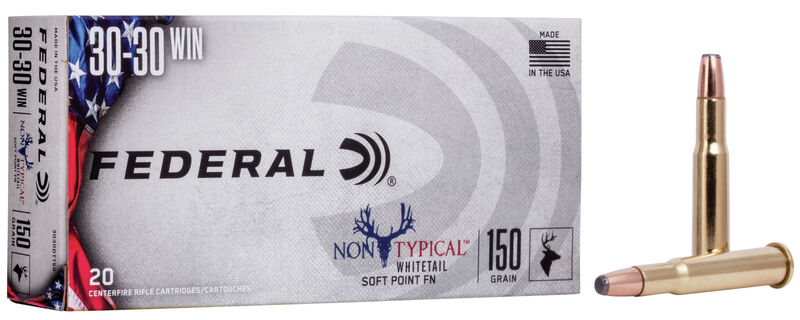Federal Federal 3030Dt150 Non Typical 30 30 Winchester 150 GR Non Typical Soft Point SP 20 Bx 10 Cs