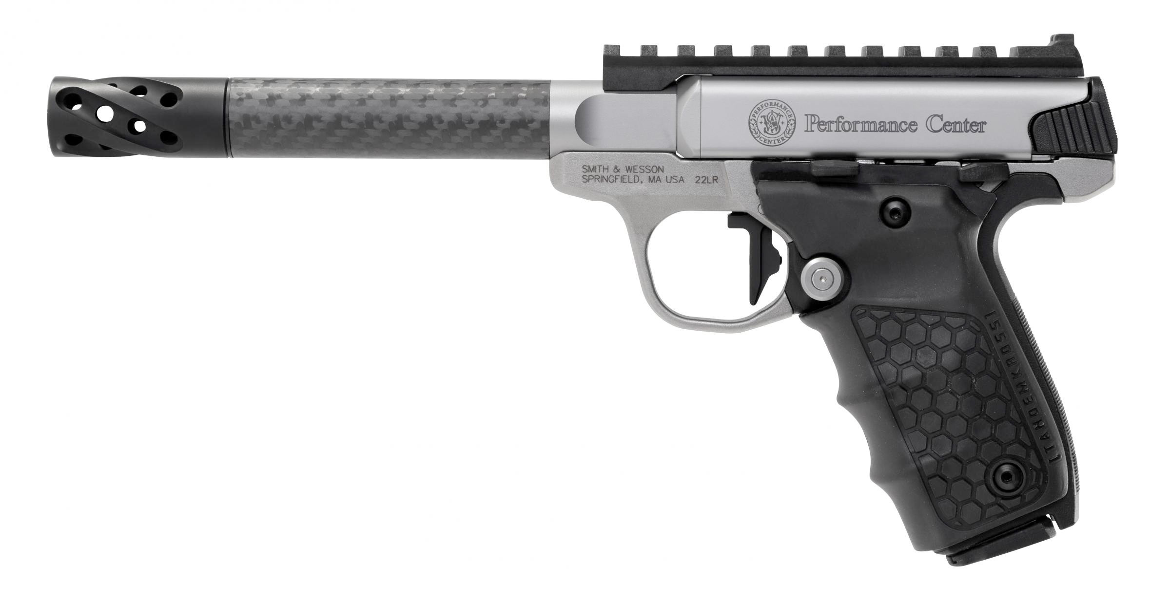 SMITH & WESSON SW22 Victory Target 22 LR 6" 10rd Pistol w/ Carbon Fiber Barrel - Stainless / Black