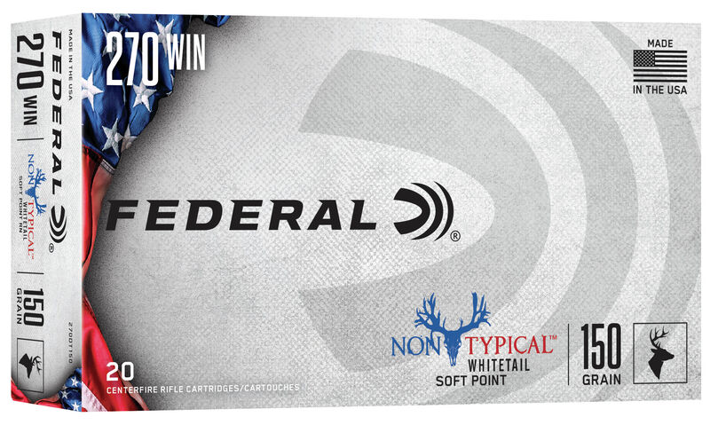 Federal Federal 270DT150 Non Typical 270 Win 150 GR Non Typical Soft Point SP 20 Bx 10 Cs