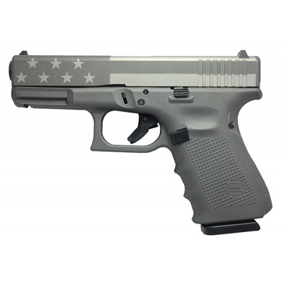 Glock GLOCK G19 G4 Gray Flag 9mm 4.0.1" 15rd