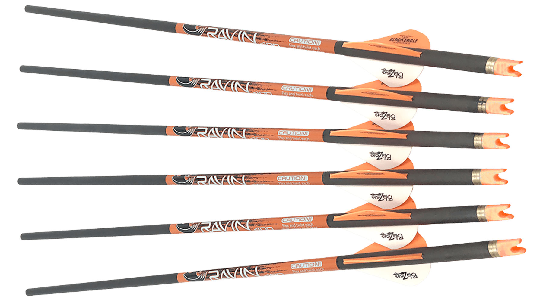 RAVIN CROSSBOWS Arrows w/Orange Nocks 400gr 6pk .001