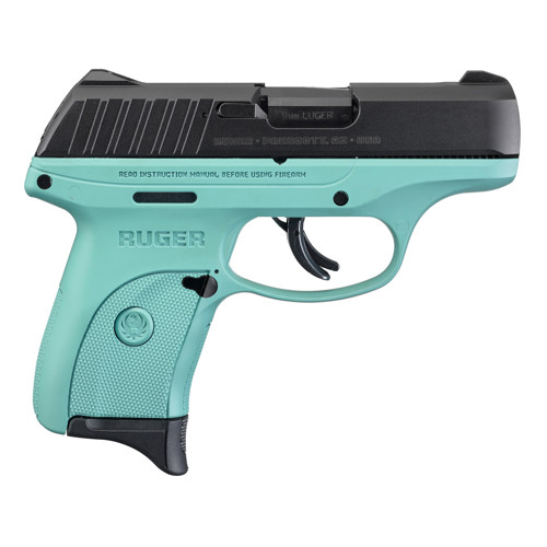 RUGER EC9S Turquoise Frame 9mm 3.12