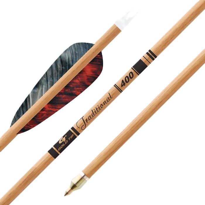 GOLD TIP Traditional – 400 – 4″ Feathers 1/2dz