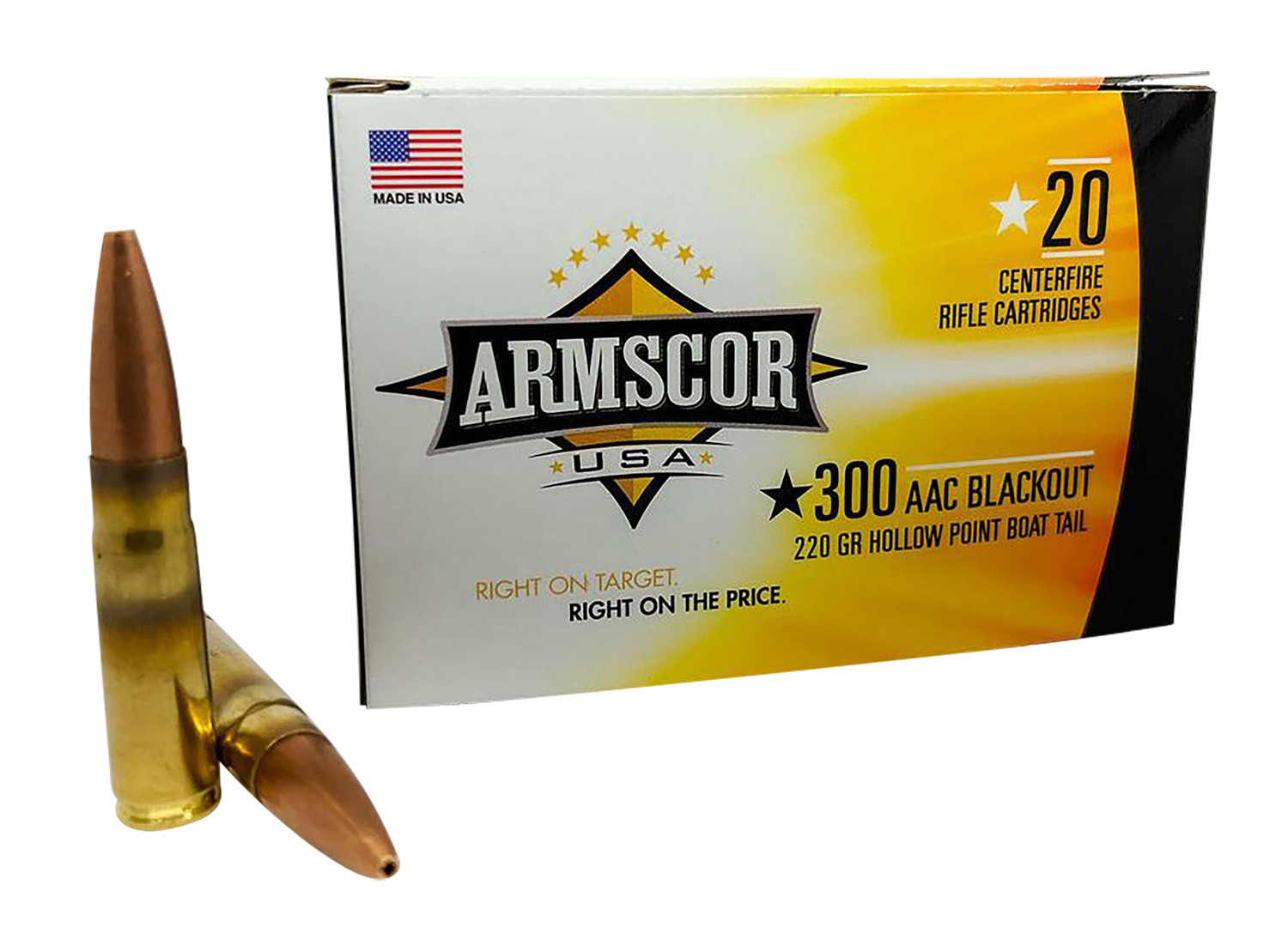 Armscor ARMSCOR 300 AAC Blackout 220gr Hollow Point Boat Tail Ammunition | 20 Rounds