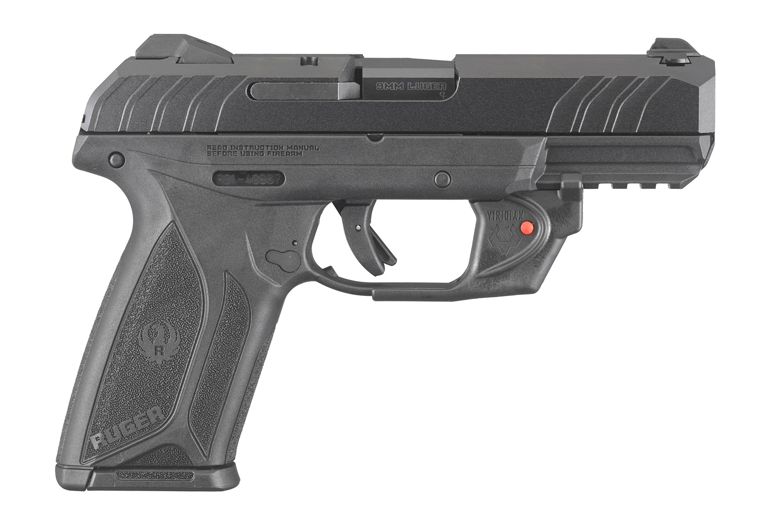 RUGER SECURITY-9 9mm 4" 15rd Pistol w/ Viridian E-Series Red Laser - Black