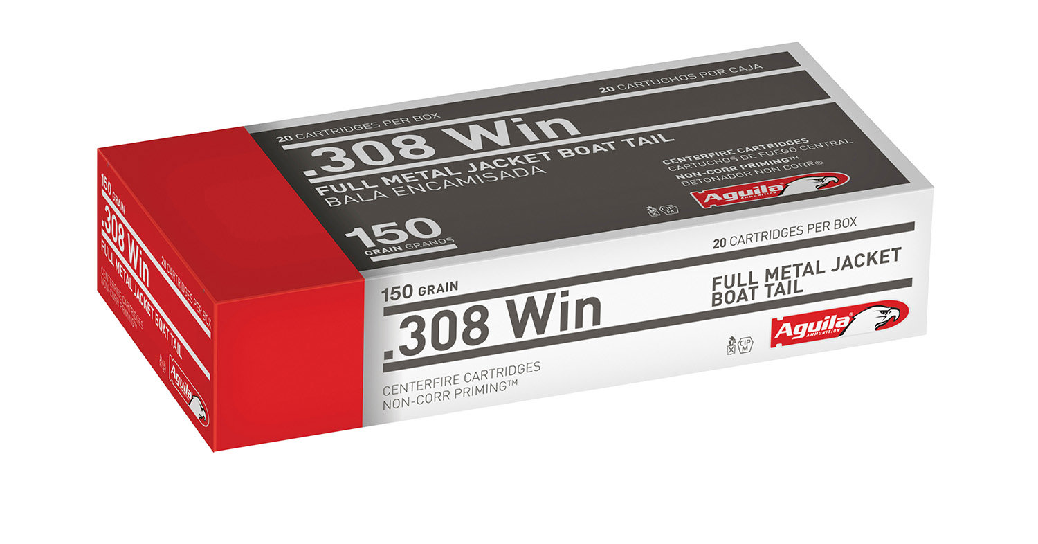 Aguila AGUILA AMMO Target & Range 308 Win 150gr Full Metal Jacket Boat Tail Ammunition | 20 Rounds