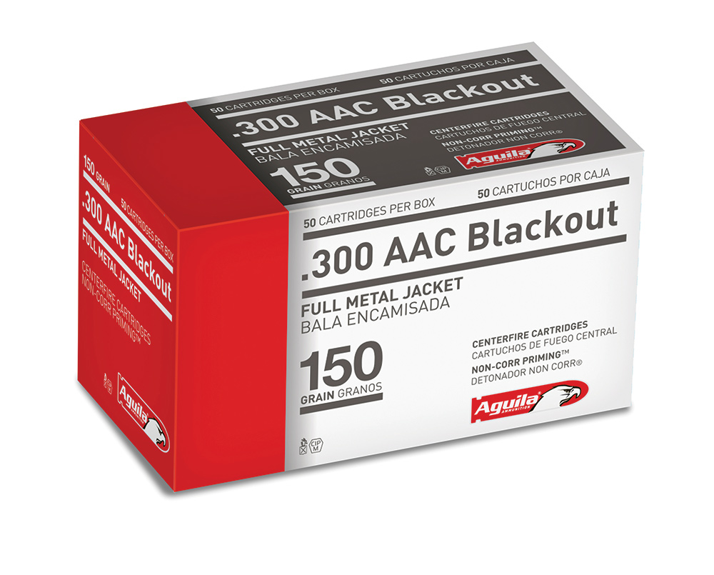 Aguila AGUILA AMMO 300 AAC/Whisper 150Gr FMJ Boat Tail 50rd