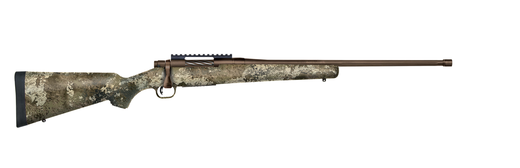 MOSSBERG Patriot Predator 6.5 Creedmoor 22" 5rd Bolt Rifle w/ Threaded Barrel - Strata Camo / Brown