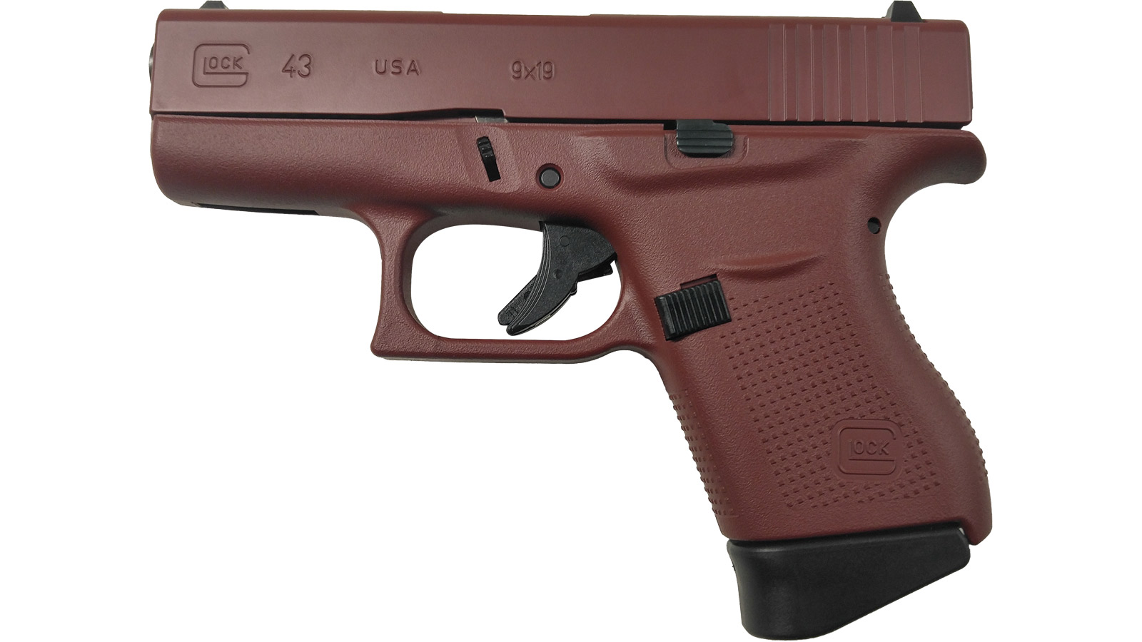 Glock GLOCK G43 9mm 6rd OX Blood 9mm 3.25" 6rd