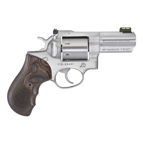 RUGER GP100 357 Mag  38 Special 3 7rd Revolver  Stainless  Wood Grips
