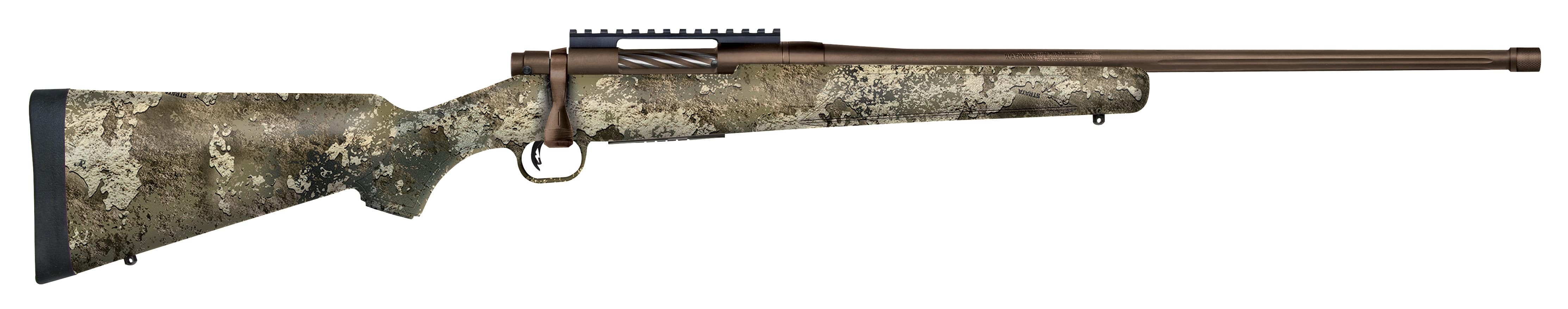 MOSSBERG Patriot Predator 308 Win 22" 5rd Bolt Action Rifle - Strata Camo / Patriot Brown