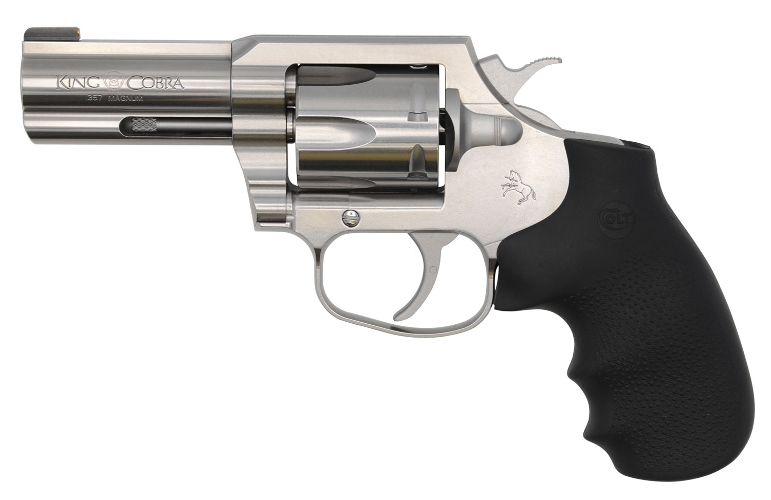 COLT King Cobra 357 Mag / 38 Special 3" 6rd Revolver | Stainless w/ Rubber Grips