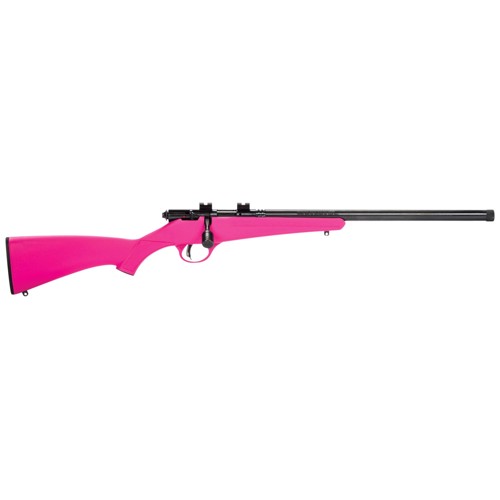SAVAGE ARMS Rascal FVSR 22 LR 161 Bolt Rifle w Threaded Barrel  Pink  Black