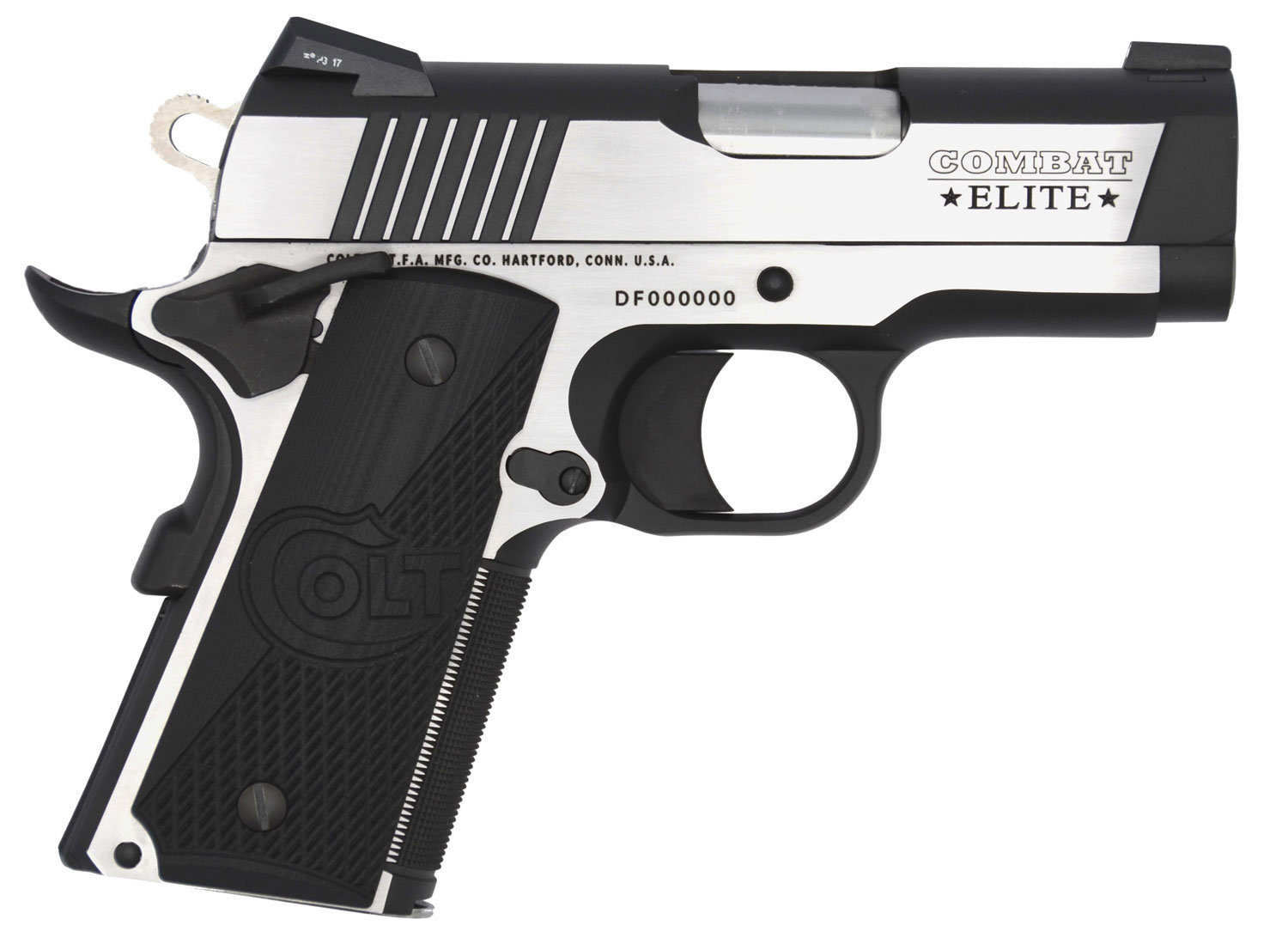 COLT Combat Elite Defender 1911 9mm 3" 8rd Pistol w/ Tritium Night Sights - Stainless | Black G10