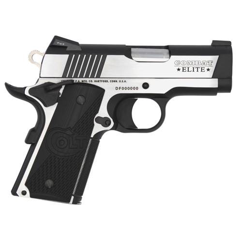 COLT Combat Elite Defender 1911 9mm 3 8rd Pistol w Tritium Night Sights  Stainless  Black G10