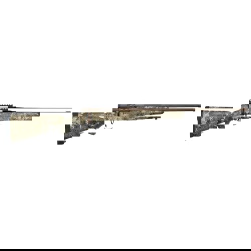 MOSSBERG Patriot Predator 243 Win 22 51 Bolt Rifle w Threaded Barrel  TrueTimber Strata  Brown