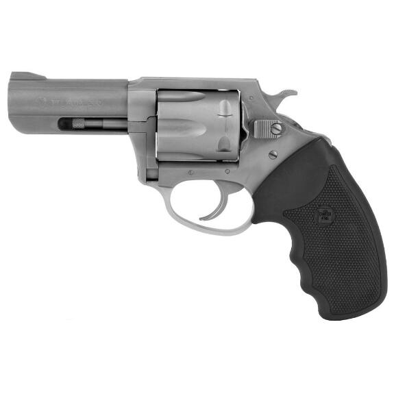 CHARTER ARMS Pit Bull 380 ACP 2.2" 6rd Revolver - Stainless w/ Rubber Grips